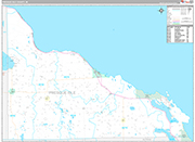 Presque Isle Wall Map Premium Style